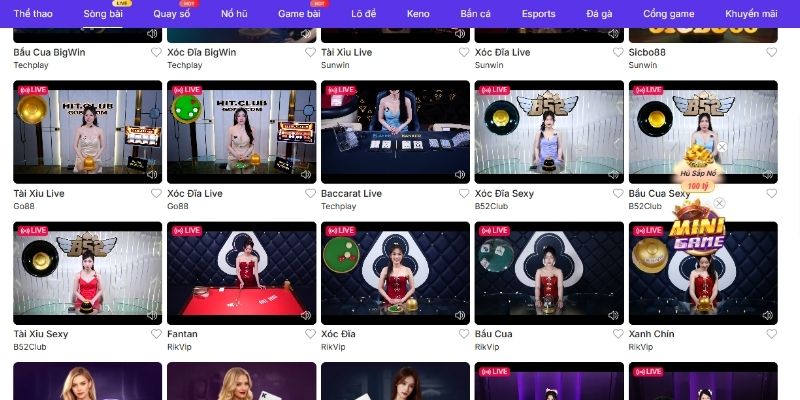 Tổng quan về sảnh live casino BIN88.
